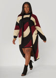 Swirl Intarsia Sweater Duster