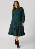 Embellished Ribbed A Line Dress
