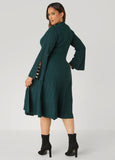 Embellished Ribbed A Line Dress
