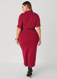 Belted Sweater Maxi Dress