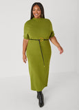 Belted Maxi Sweater Dress
