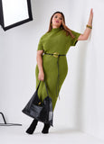 Belted Maxi Sweater Dress