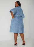 Acid Wash Chambray Shirtdress