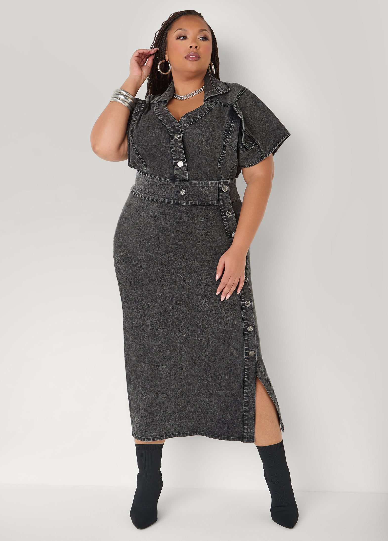 Plus Size Denim Dresses Ashley Stewart — free download