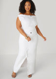 Off The Shoulder Denim Maxi Dress