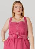 Flounced Maxi Denim Dress