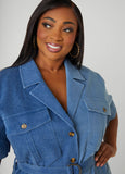 Two Tone Denim Shirtdress