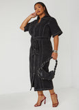Stonewash Denim Maxi Dress