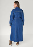 Tall Belted Denim Maxi Shirtdress