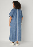 Striped Chambray Maxi Shirtdress