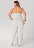 Tall Chain Trimmed Denim Jumpsuit