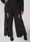 Crisscross Denim Jumpsuit