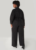 Crisscross Denim Jumpsuit