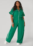 Striped Cargo Jumpsuit