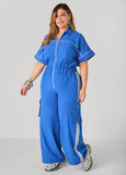 Tall Striped Cargo Jumpsuit