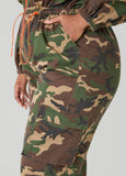 Camo Print Joggers Jumpsuit