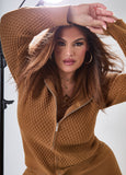 Diamond Cable Knit Cardigan