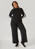 Wide Leg Striped Sweater Pants