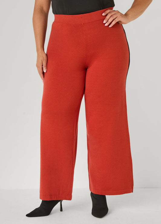 Striped Sweater Wide Leg Pants