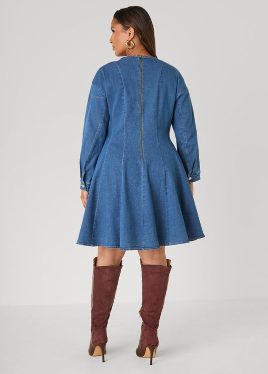 Denim A Line Dress