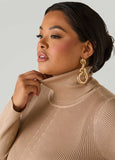 Ribbed Mini Sweater Dress
