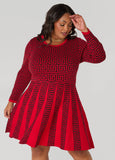 A Line Greek Key Dress