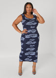 Floral Jacquard Sweater Dress