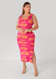 Floral Jacquard Sweater Dress