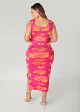 Floral Jacquard Sweater Dress