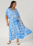Printed Tie Back Maxi Dress