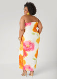 Strapless Floral Maxi Dress