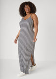 Striped Ribbed Maxi Dress