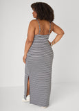 Striped Ribbed Maxi Dress