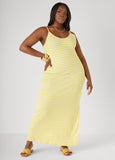 Striped Ribbed Maxi Dress