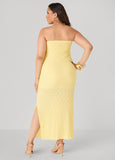 Strapless Textured Maxi Dress
