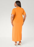 Stretch Knit Maxi T Shirt Dress