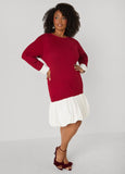 Poplin Paneled Ribbed Bubble Dress