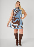 Swirl Intarsia Sweater Dress