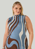 Swirl Intarsia Sweater Dress
