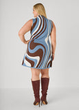 Swirl Intarsia Sweater Dress