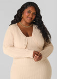 Plus Size Cable Knit Bolero