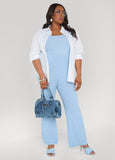 Jacquard Knit Flared Pants