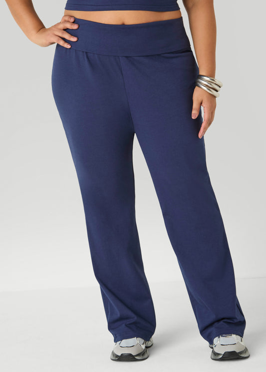 Foldover Straight Leg Pants