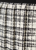 Pleated Intarsia Mini Skirt