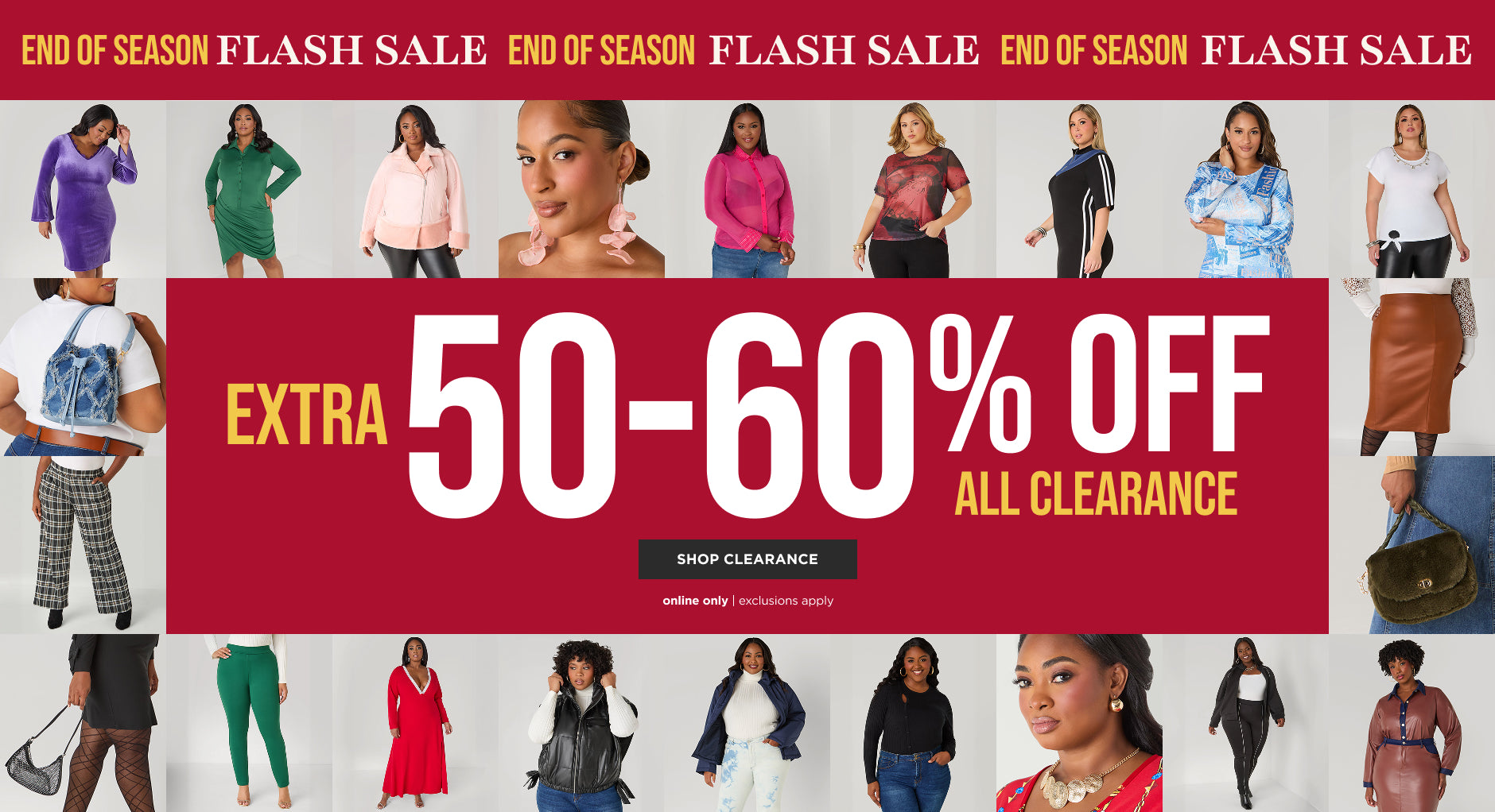 Extra 50-60% off All Clearance