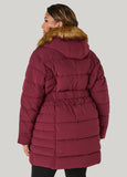 Quilted Faux Fur Trimmed Coat