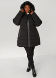 Faux Fur Trimmed Puffer Coat