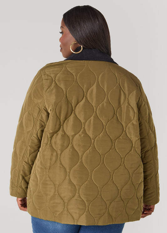 Corduroy Paneled Barn Jacket