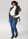 Faux Leather Open Side Vest