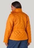 Mock Neck Quilted Bomber Jacket